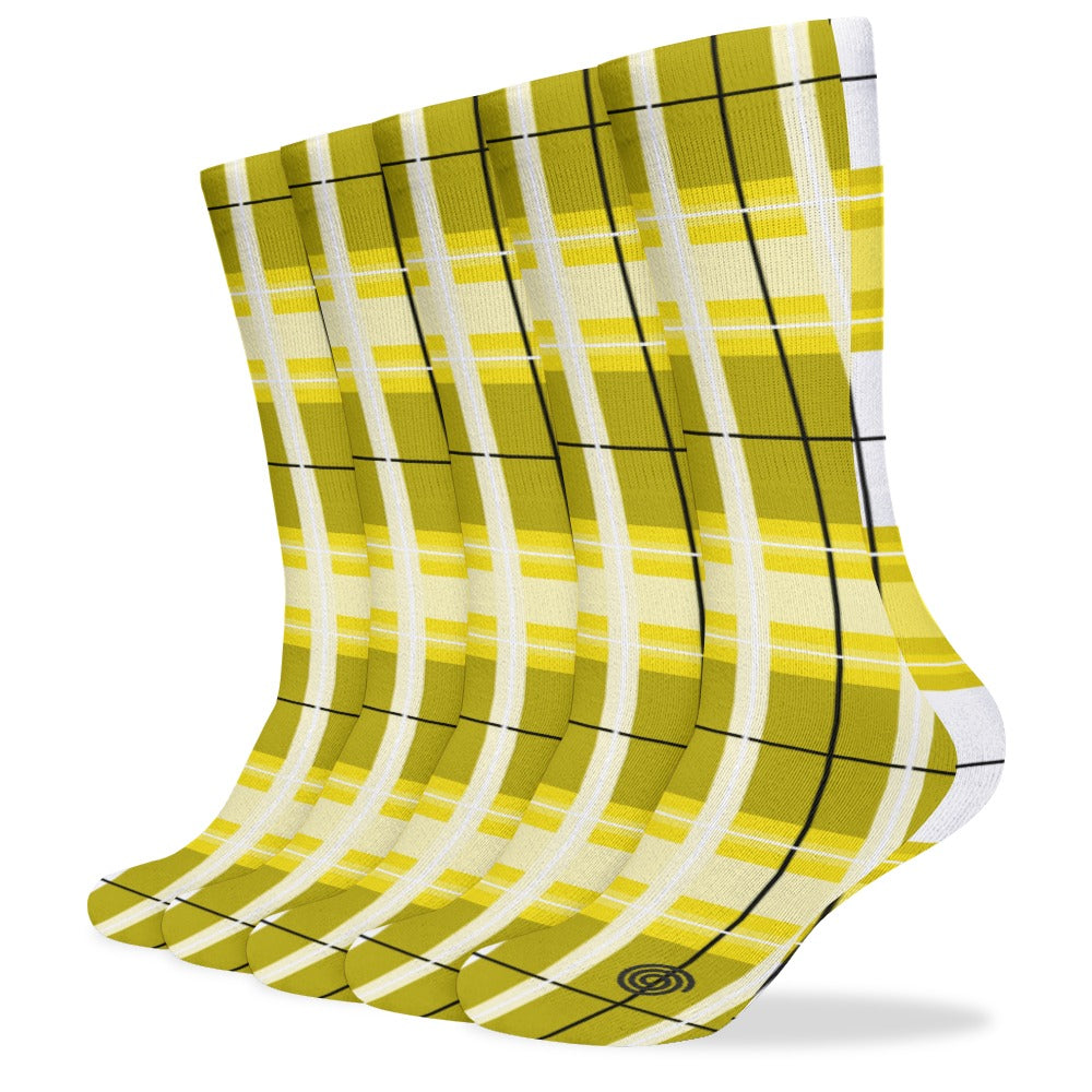 Kids Knee-Length Tartan Socks (5 Pairs) – 'Staffa Sky' | Happy Tartan® - Happy Tartan