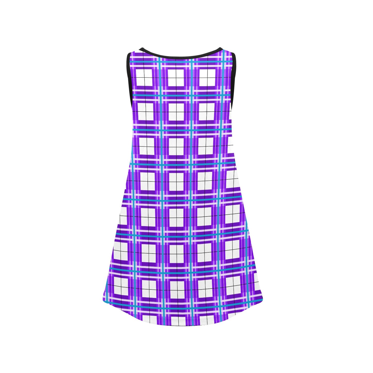 Girls' Sleeveless Dress – Gigha Sky Tartan | Happy Tartan® - Happy Tartan