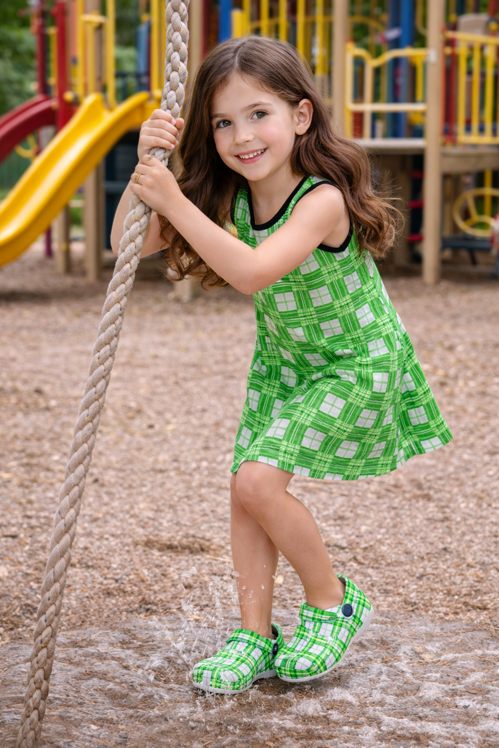 Kids Tartan Clogs – 'Colonsay Sky, Bute' Happy Feet | Happy Tartan®