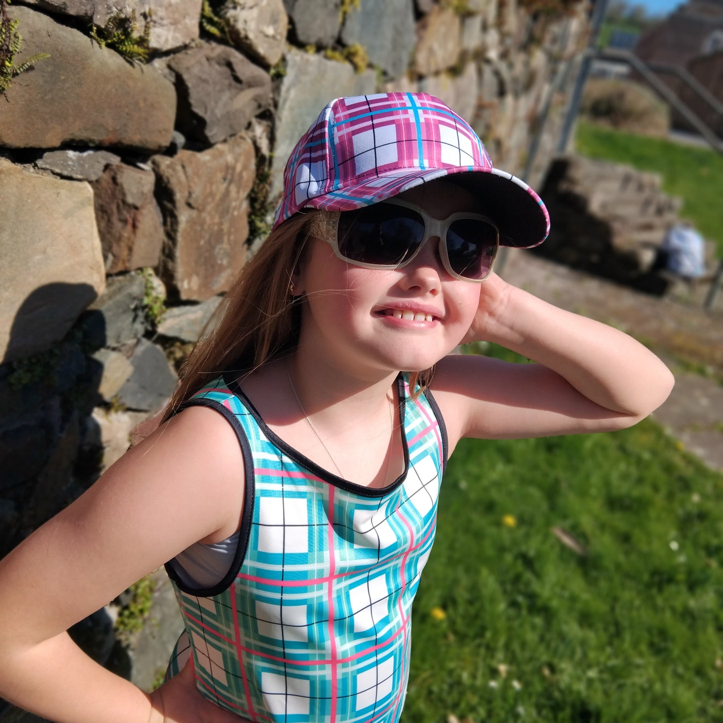 Girls' Sleeveless Dress – Iona Sky Tartan | Happy Tartan® - Happy Tartan