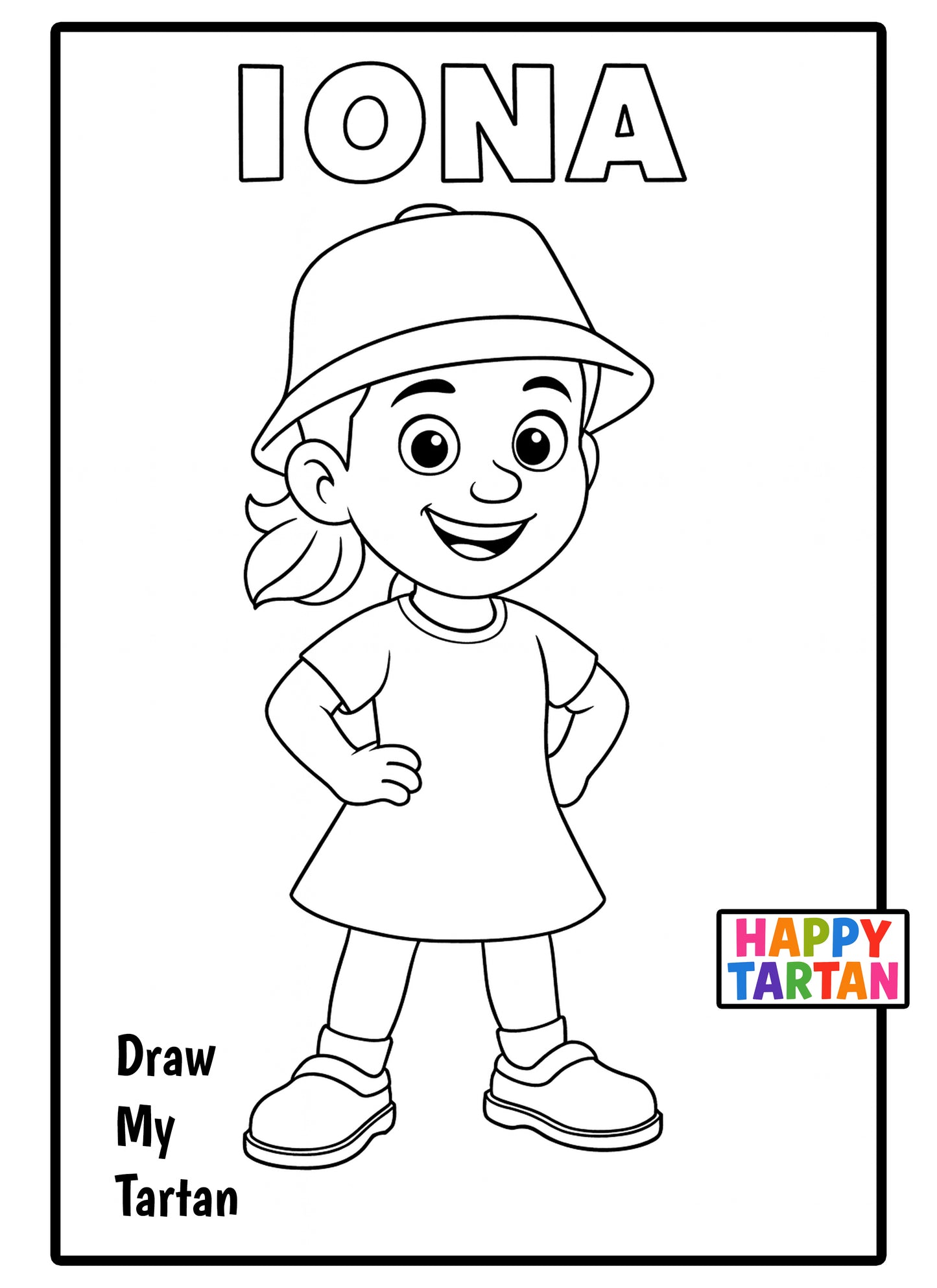 Iona - FREE COLOUR IN SHEET - Colour in Sheet - FREE Download