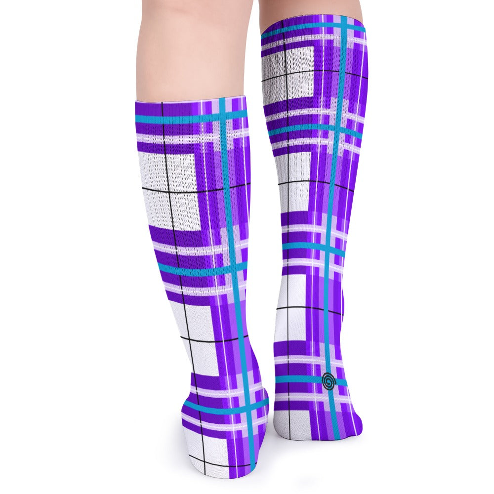 Kids Knee-Length Tartan Socks (5 Pairs) – 'Gigha Sky' | Happy Tartan® - Happy Tartan