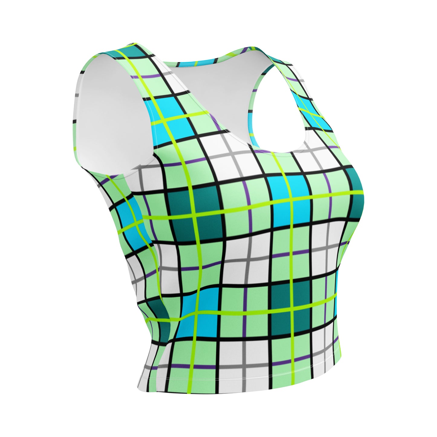 ✨Clyde Sky Green Happy Tartan® Crop Top✨ - Happy Tartan
