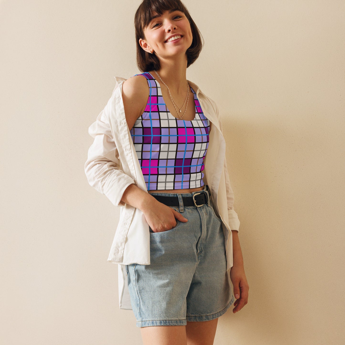 ✨Clyde Sky Sweet Happy Tartan® Crop Top✨ - Happy Tartan