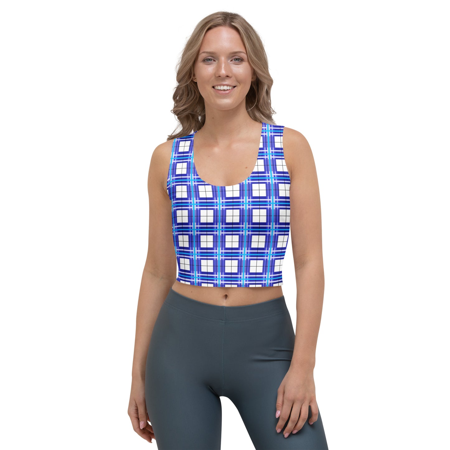 ✨'Cumbrae Sky' Happy Tartan® Crop Top ✨ - Happy Tartan
