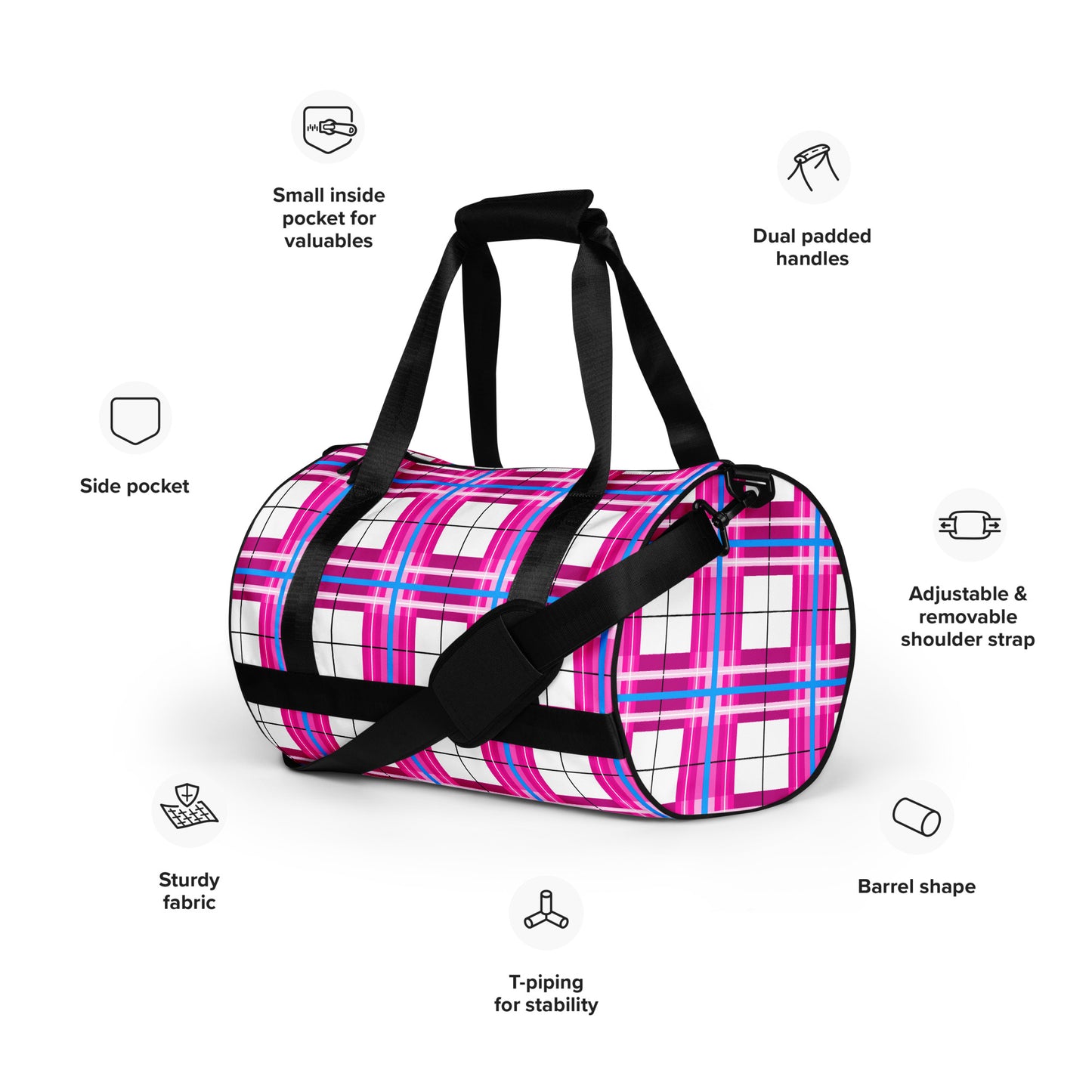 ✨'Islay Sky' Happy Tartan® Gym Bag✨ - Happy Tartan
