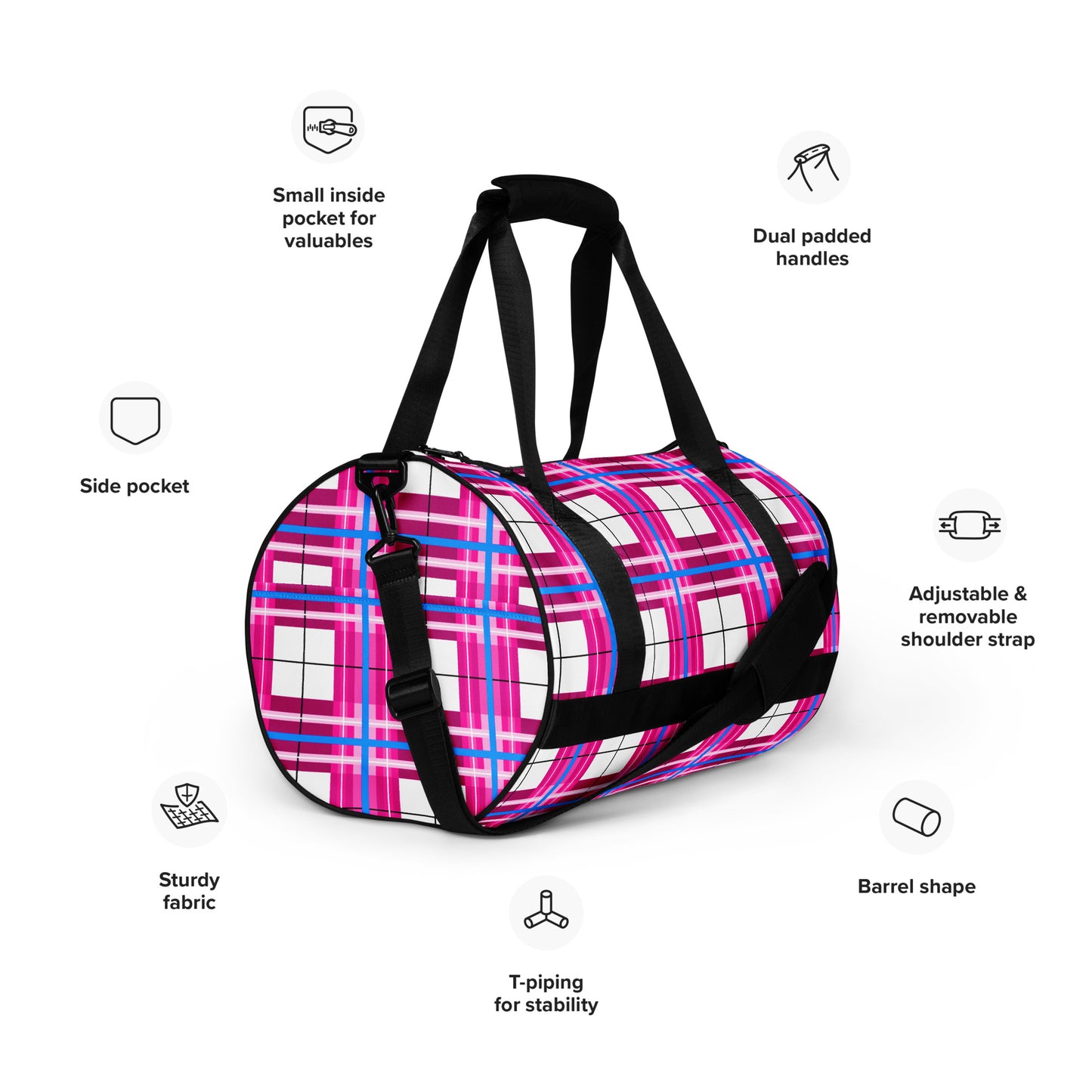 ✨'Islay Sky' Happy Tartan® Gym Bag✨ - Happy Tartan
