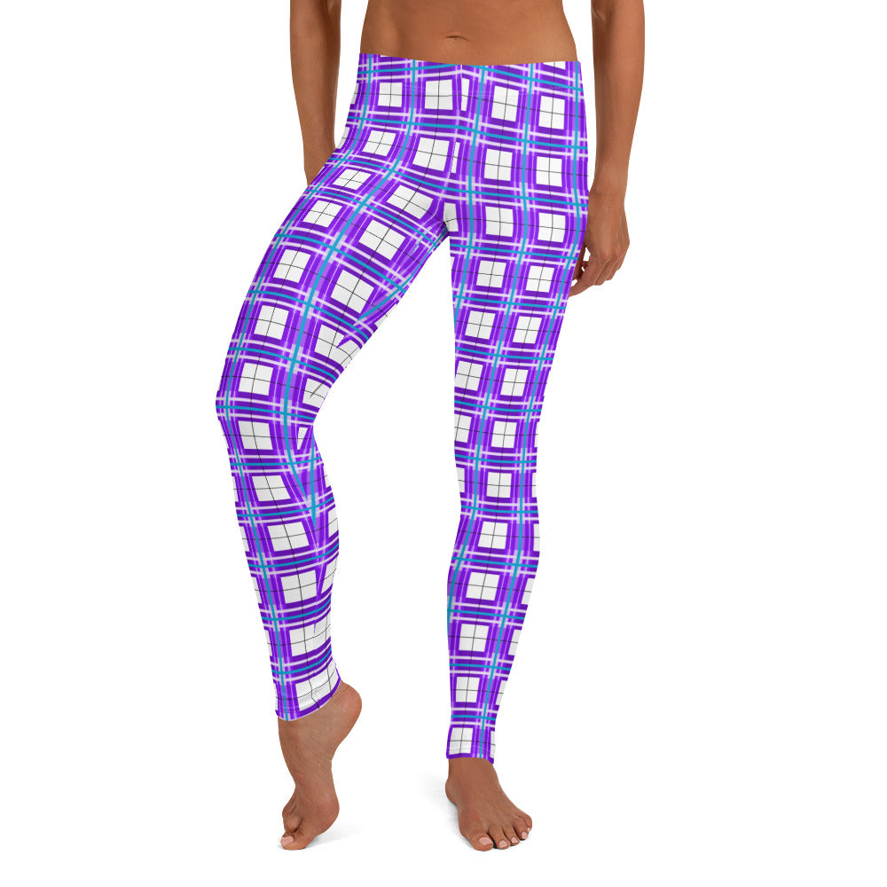 ✨'Gigha Sky' Happy Tartan® Ladies Leggings✨ - Happy Tartan