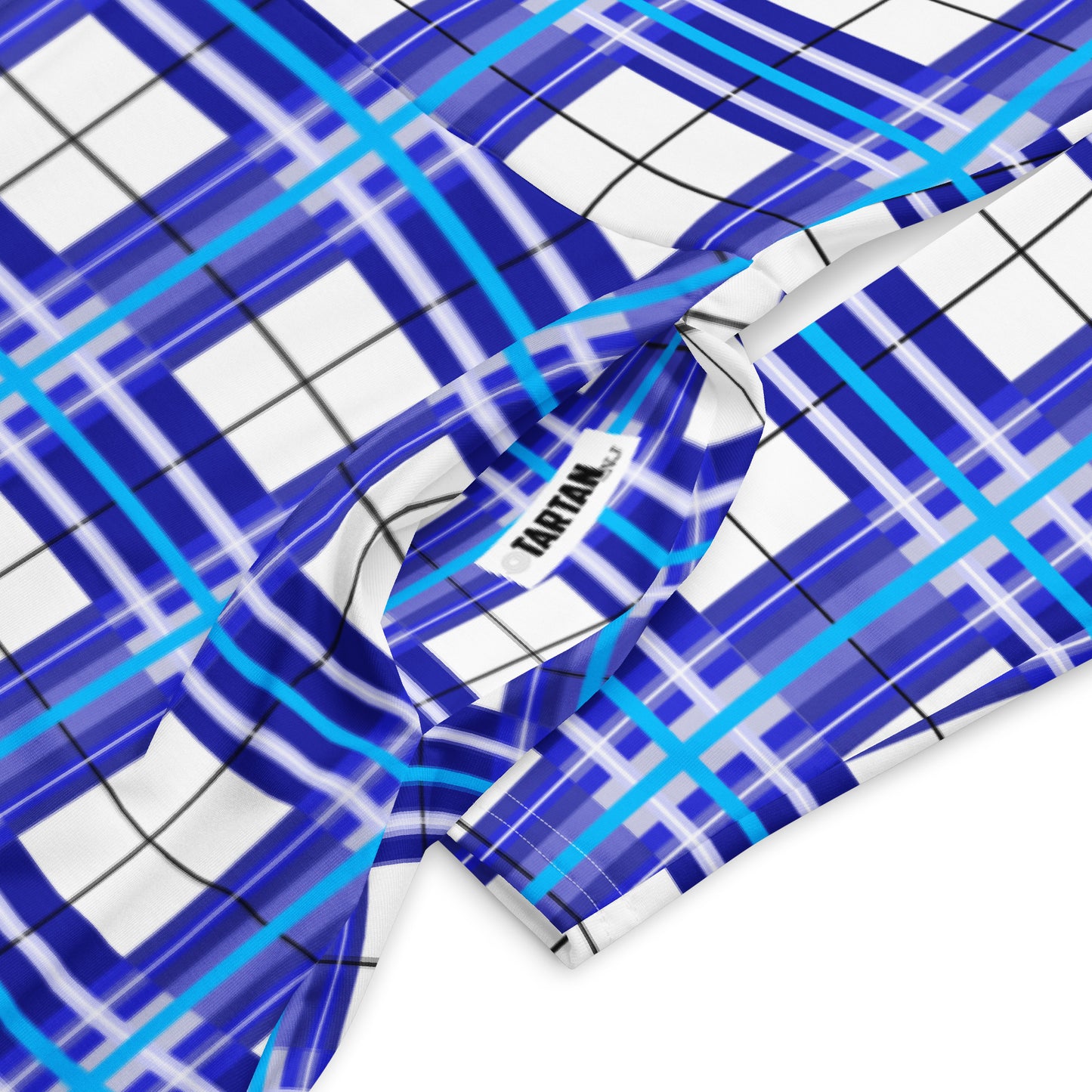 Women’s Long Sleeve Tartan Midi Dress – Cumbrae Sky | Happy Tartan® - Happy Tartan