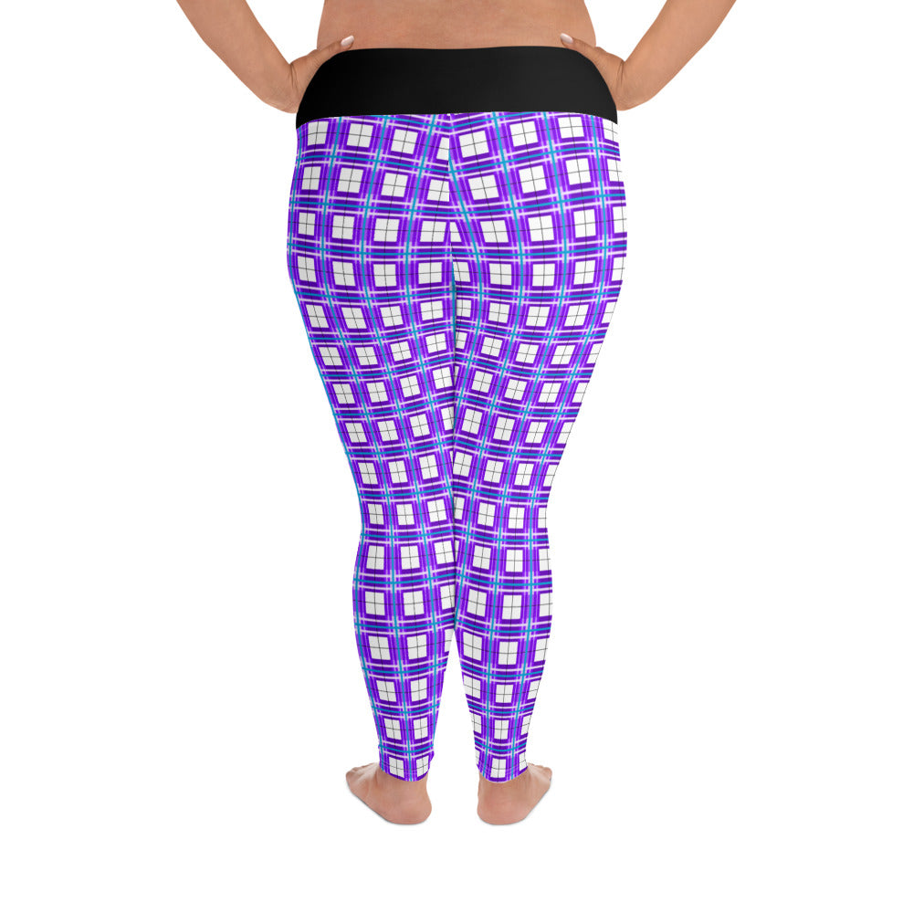 ✨'Gigha Sky' Happy Tartan® Ladies Plus Size Leggings✨ - Happy Tartan