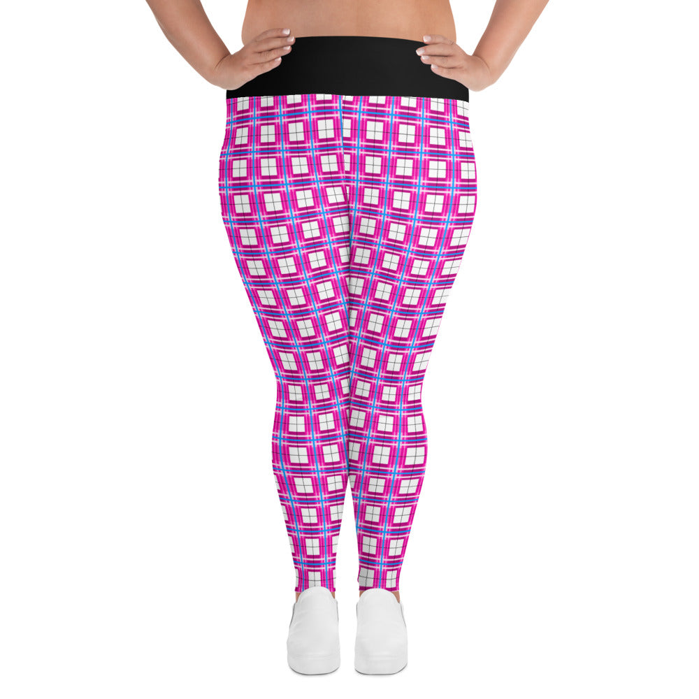 ✨'Islay Sky' Happy Tartan® Ladies Plus Size Leggings✨ - Happy Tartan