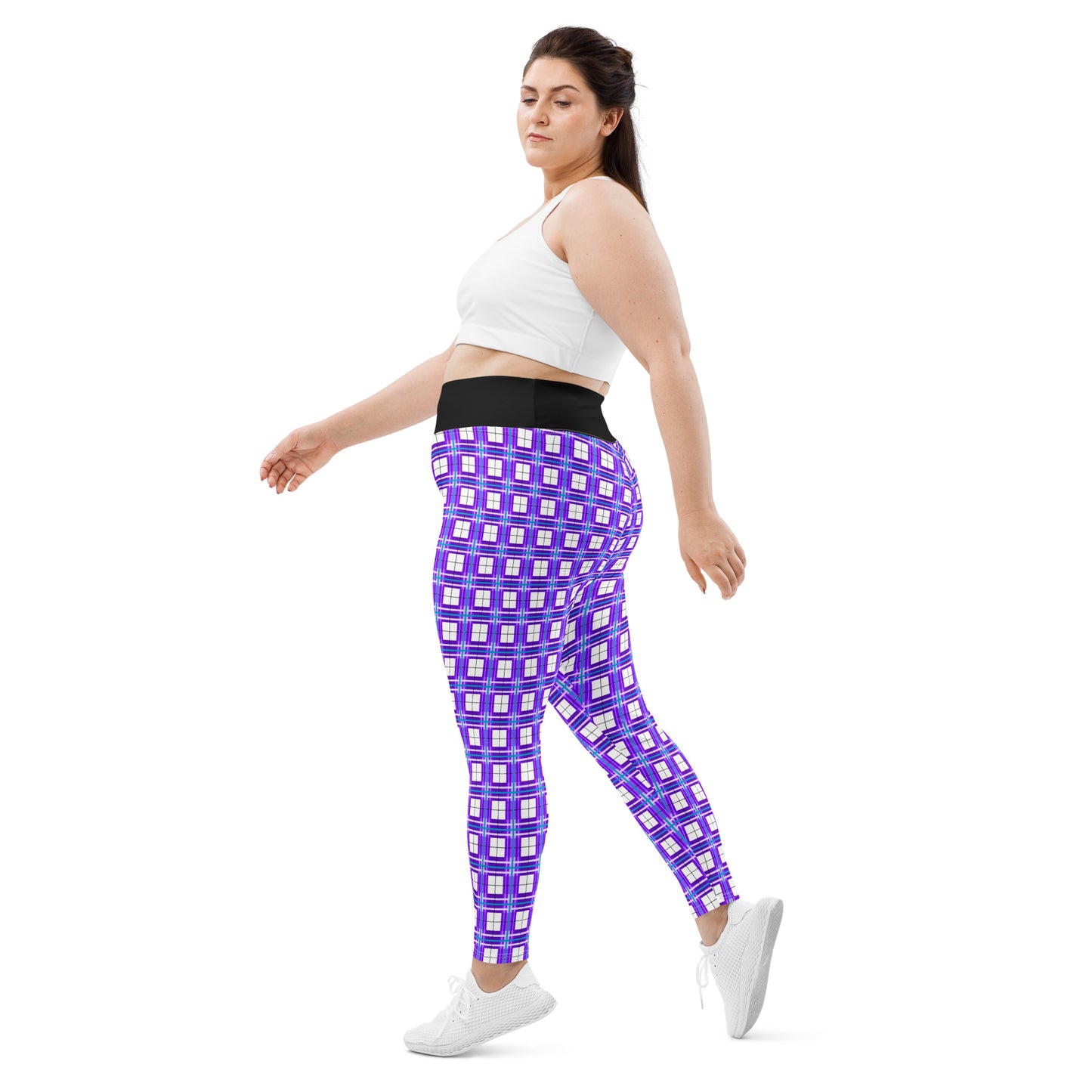 ✨'Gigha Sky' Happy Tartan® Ladies Plus Size Leggings✨ - Happy Tartan