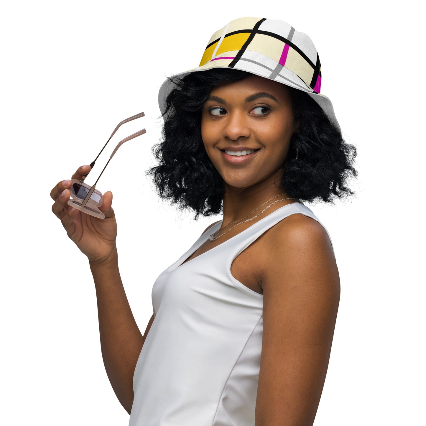 Reversible Tartan Bucket Hat – 'Clyde Sky Rhubarb' | Happy Tartan® - Happy Tartan