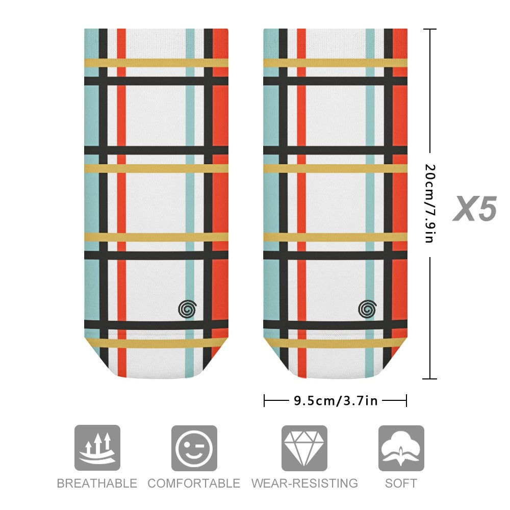 Kids Tartan Socks (5 Pairs) – 'Stravanan Bay, Bute' | Happy Tartan® - Happy Tartan