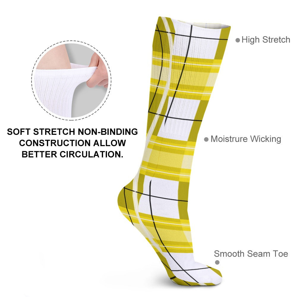 Kids Knee-Length Tartan Socks (5 Pairs) – 'Staffa Sky' | Happy Tartan® - Happy Tartan