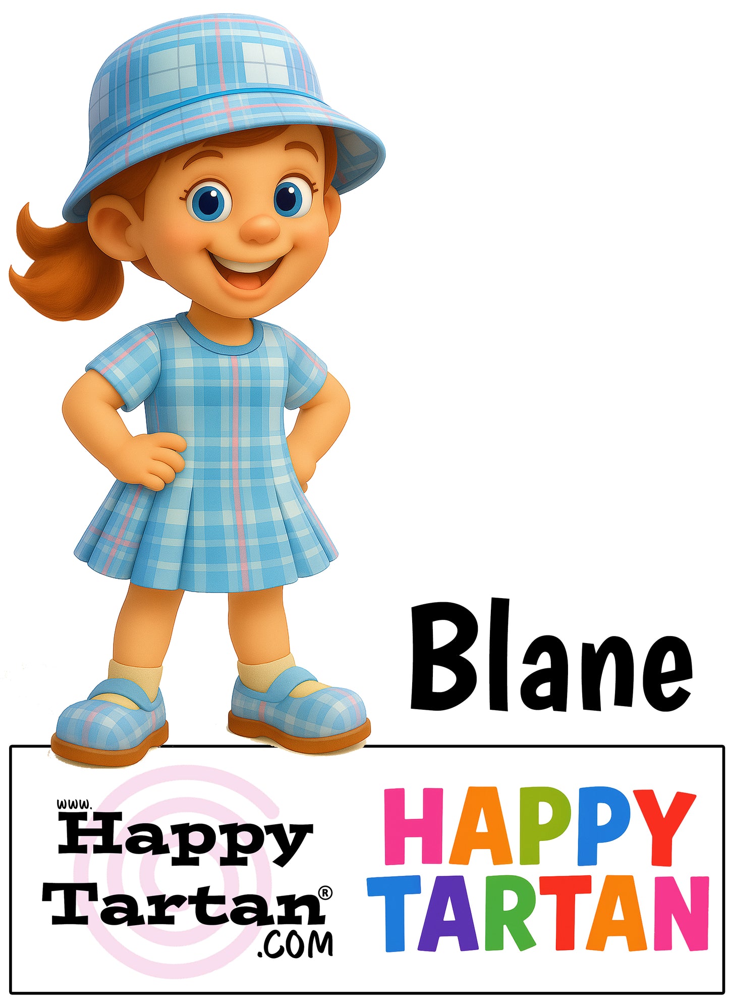 🌟 Meet Blane – The Quiet Power 💗- in Bute Sky Tartan - Happy Tartan