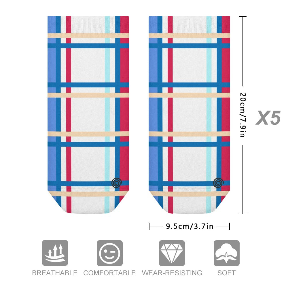 Kids Tartan Socks (5 Pairs) – 'St Ninians Bay, Bute' | Happy Tartan® - Happy Tartan