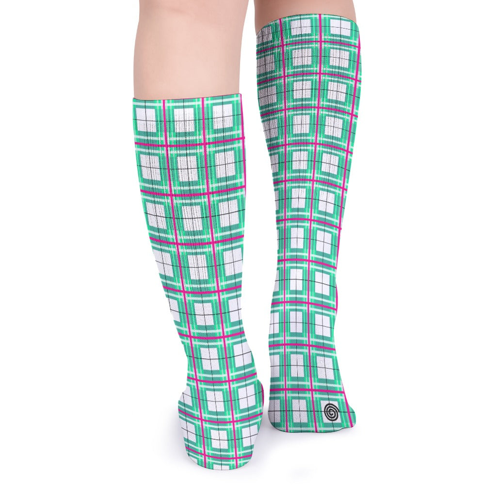 Kids Knee-Length Tartan Socks (5 Pairs) – 'Iona Sky' | Happy Tartan® - Happy Tartan