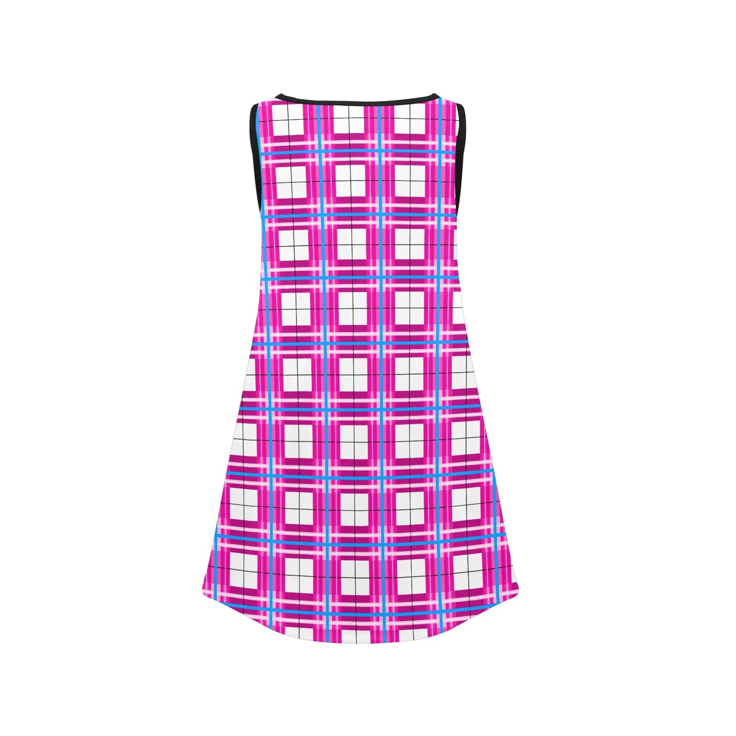 ✨'Islay Sky' Happy Tartan® Girls' Sleeveless Dress✨ - Happy Tartan