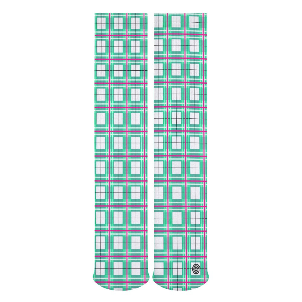 Kids Knee-Length Tartan Socks (5 Pairs) – 'Iona Sky' | Happy Tartan® - Happy Tartan
