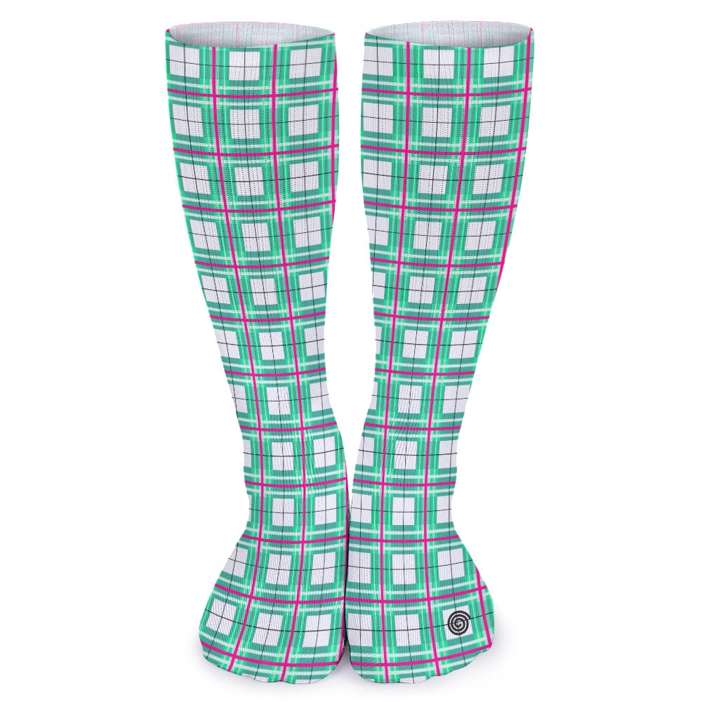 Kids Knee-Length Tartan Socks (5 Pairs) – 'Iona Sky' | Happy Tartan® - Happy Tartan