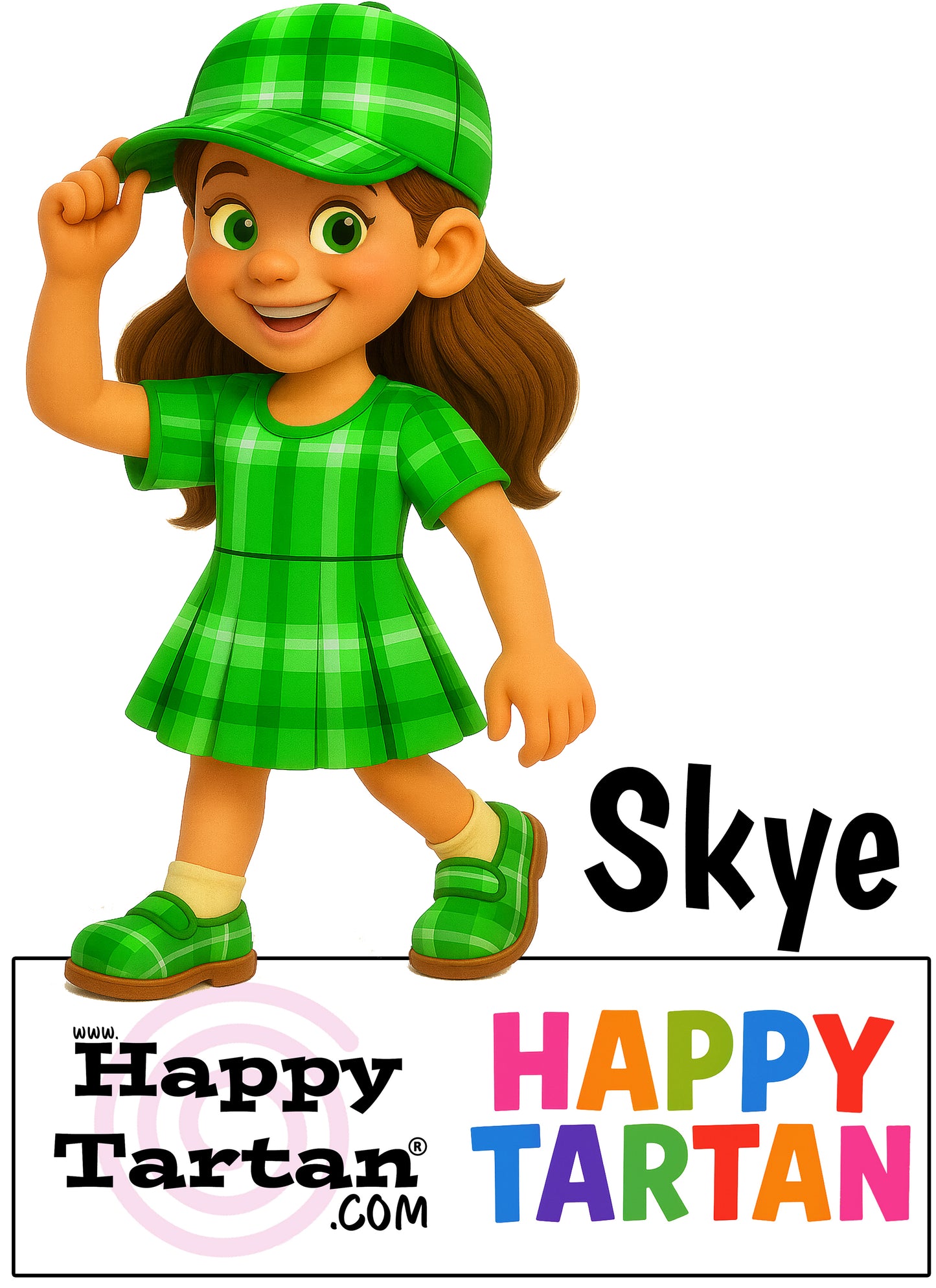 🌟 Meet Skye – The Explorer 💗- in Colonsay Sky Tartan - Happy Tartan