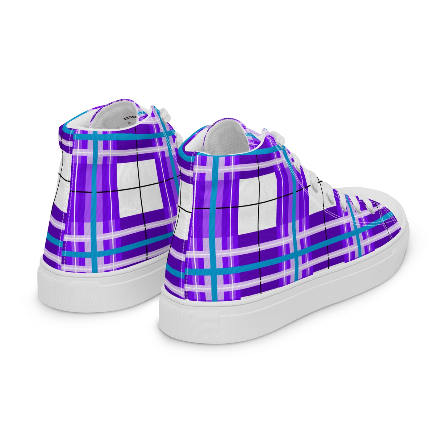 ✨'Gigha Sky' Happy Tartan® Canvas High Tops✨ - Happy Tartan