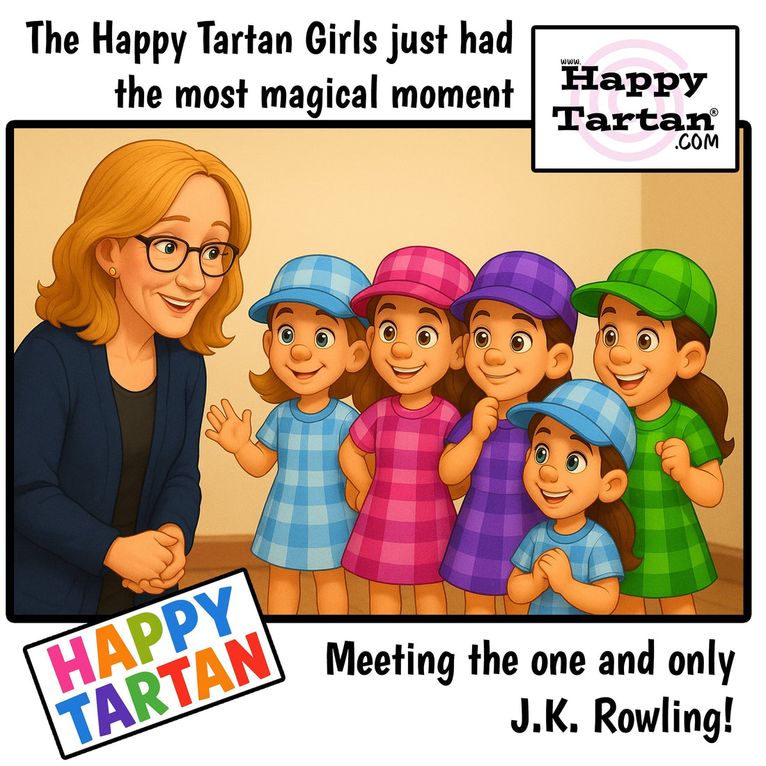 When the Happy Tartan® Girls Met J.K. Rowling | A Magical Scottish Story - Happy Tartan