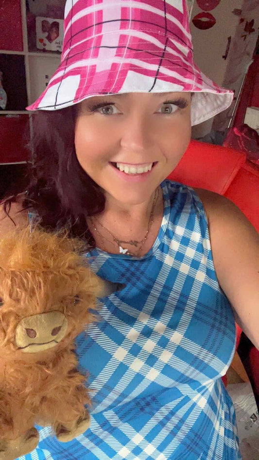 Reversible Tartan Bucket Hat – 'Arran Sky' | Happy Tartan®