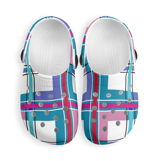 ✨Happy Tartan - Happy FEET - Kids Classic Clogs✨