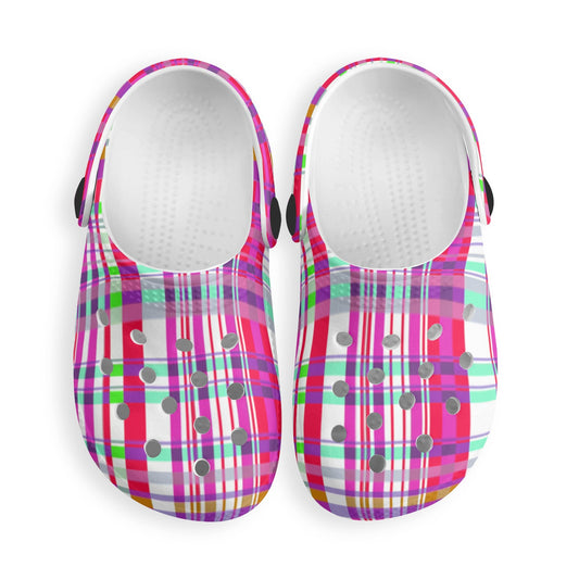 ✨Happy Tartan - Happy FEET - Kids Classic Clogs✨