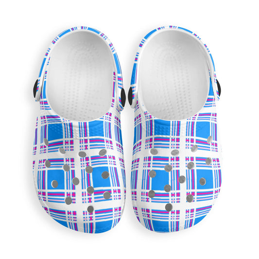 ✨Happy Tartan - Happy FEET - Kids Classic Clogs✨