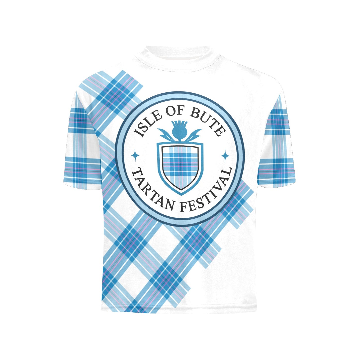 Isle of Bute Tartan Festival Youth T - Blue