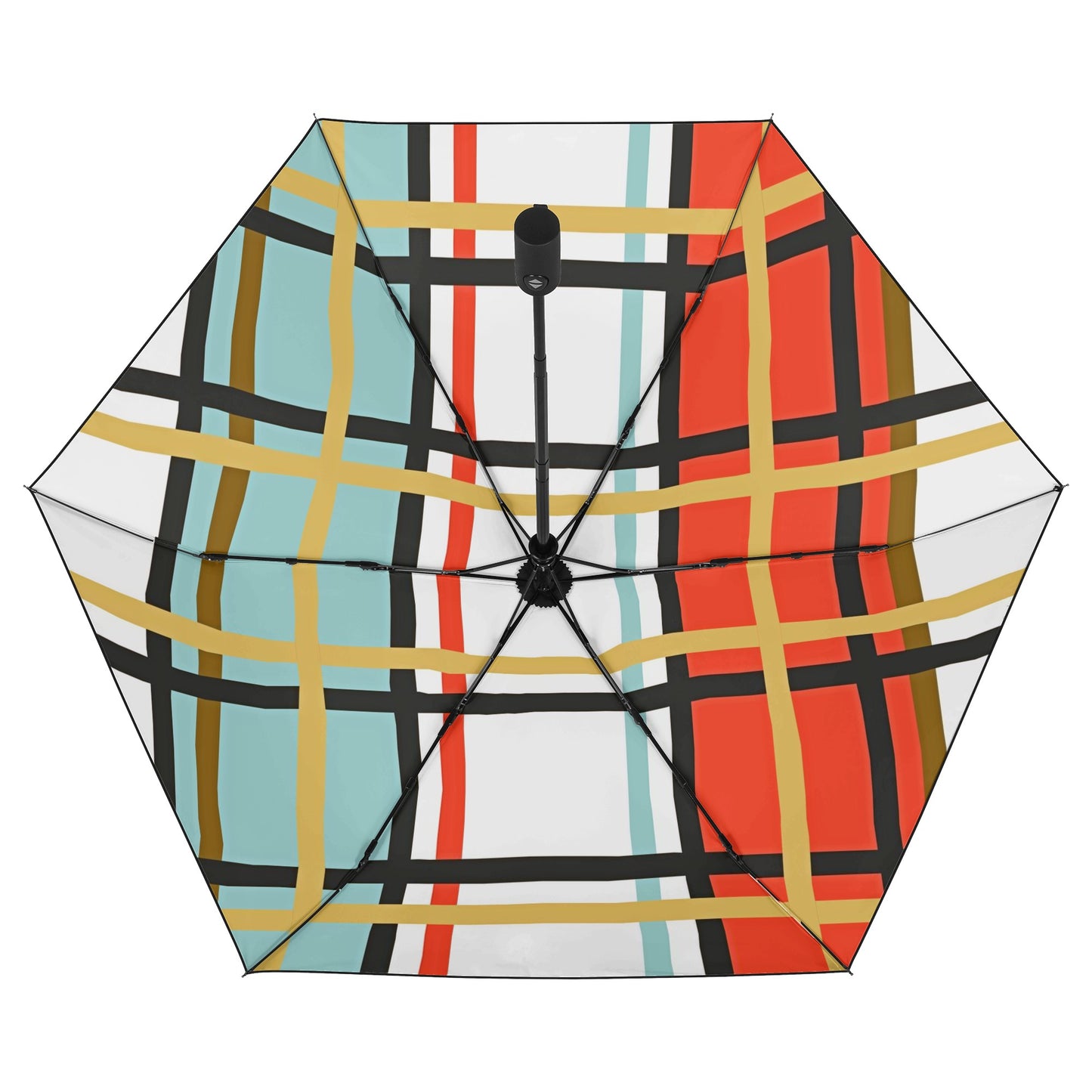 'Stravanan, Bute' Happy Tartan Fully Auto Open & Close Umbrella Printing Inside - Free P&P Worldwide