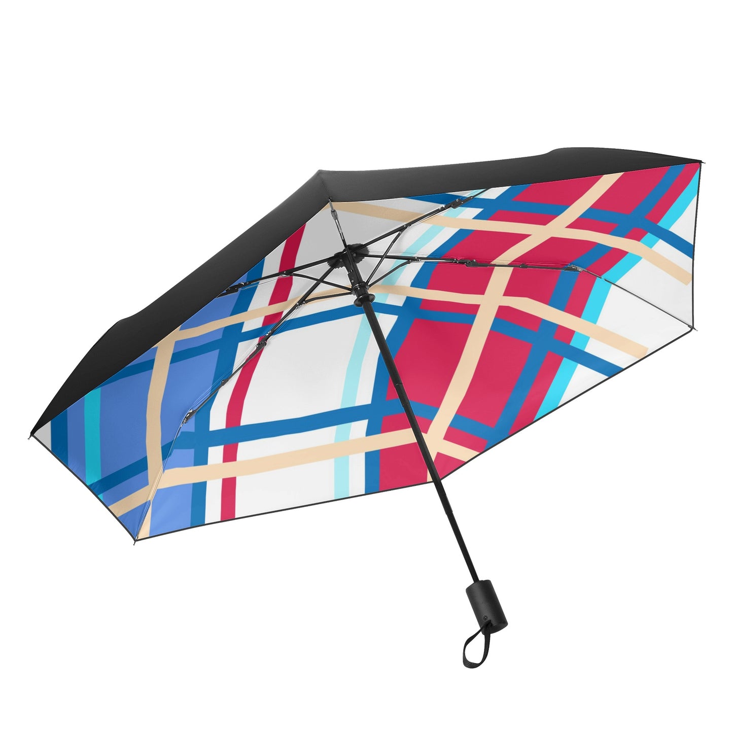 'St Ninians, Bute' Happy Tartan Fully Auto Open & Close Umbrella Printing Inside - Free P&P Worldwide