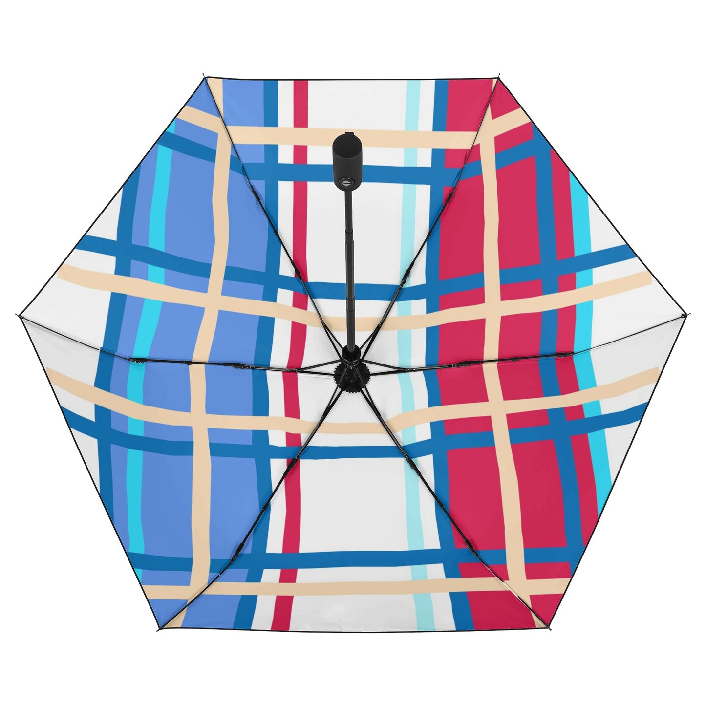 'St Ninians, Bute' Happy Tartan Fully Auto Open & Close Umbrella Printing Inside - Free P&P Worldwide