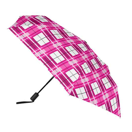 'Arran Sky' Happy Tartan Fully Auto Open & Close Umbrella Printing Outside - Free P&P Worldwide