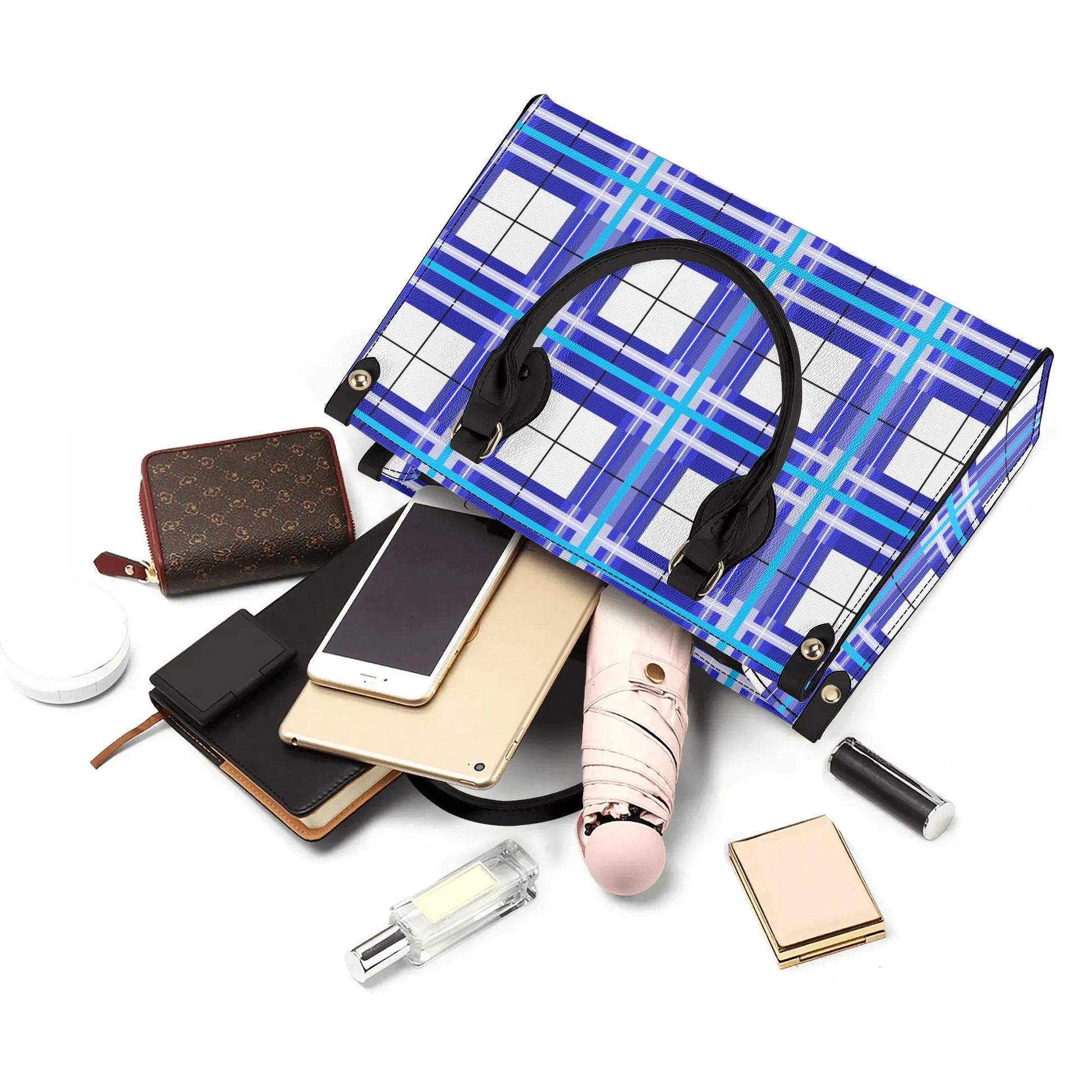 Tartan Handbag – 'Cumbrae Sky' | Happy Tartan® - Happy Tartan