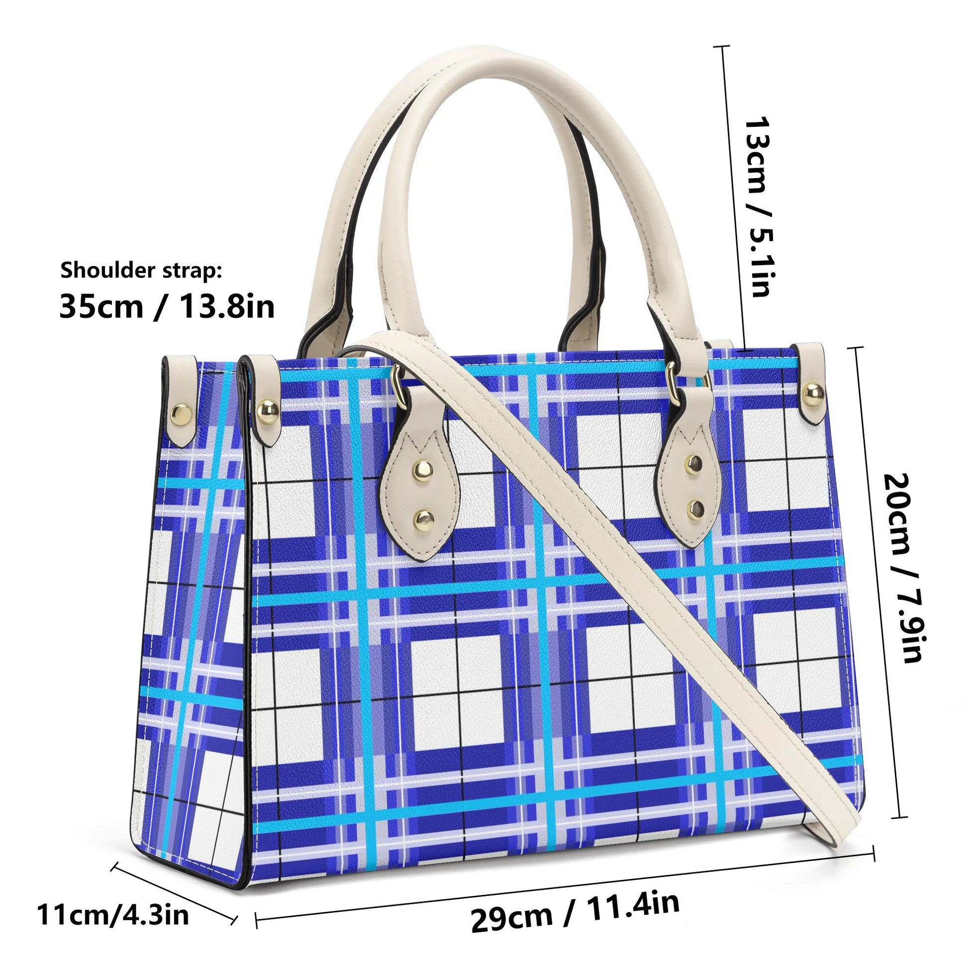 Tartan Handbag – 'Cumbrae Sky' | Happy Tartan® - Happy Tartan