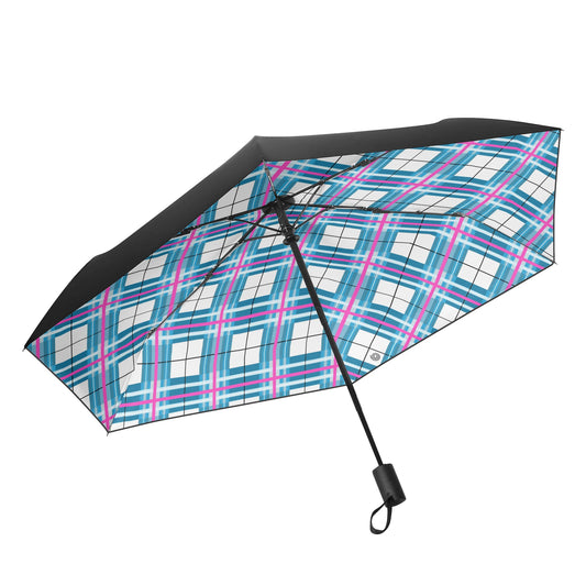 'Bute Sky' Happy Tartan Fully Auto Open & Close Umbrella Printing Inside - Free P&P Worldwide