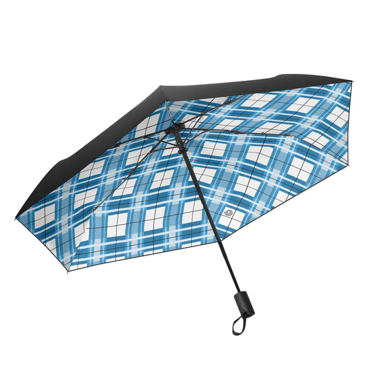 'Jura Sky' Happy Tartan Fully Auto Open & Close Umbrella Printing Inside - Free P&P Worldwide