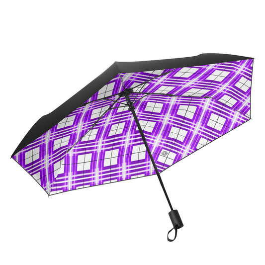 'Gigha Sky' Happy Tartan Fully Auto Open & Close Umbrella Printing Inside - Free P&P Worldwide