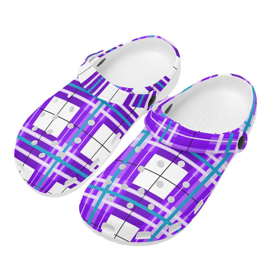 Happy Tartan Adult Classic Clogs - FREE P&P Worldwide