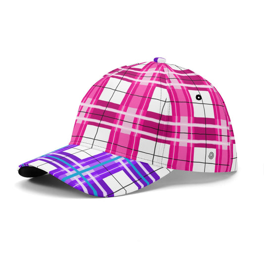 'Arran Sky & Gigha Sky' Happy Tartan Print Baseball Cap - Free p&p Worldwide