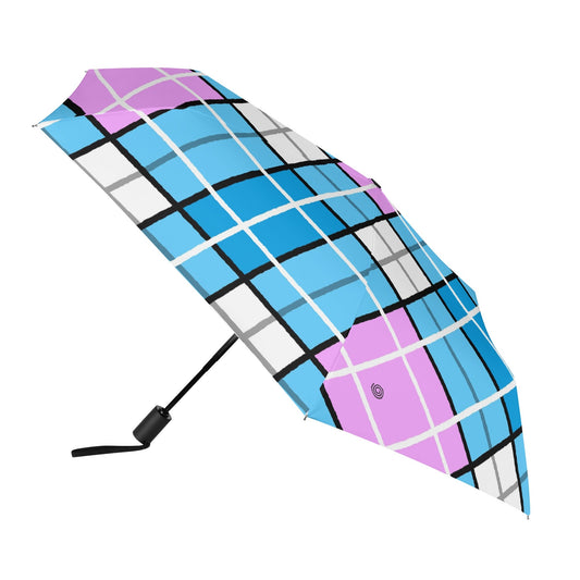 'Clyde #1' Happy Tartan Fully Auto Open & Close Umbrella Printing Outside - Free P&P Worldwide