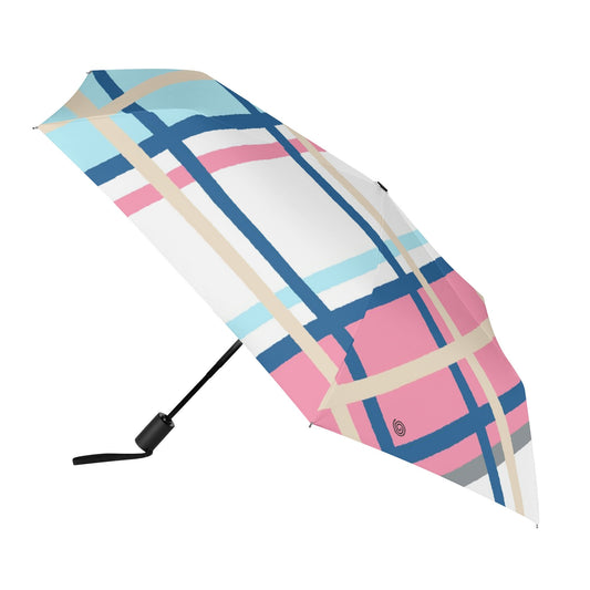 'Ettrick Bay, Bute' Happy Tartan Fully Auto Open & Close Umbrella Printing Outside - Free P&P Worldwide