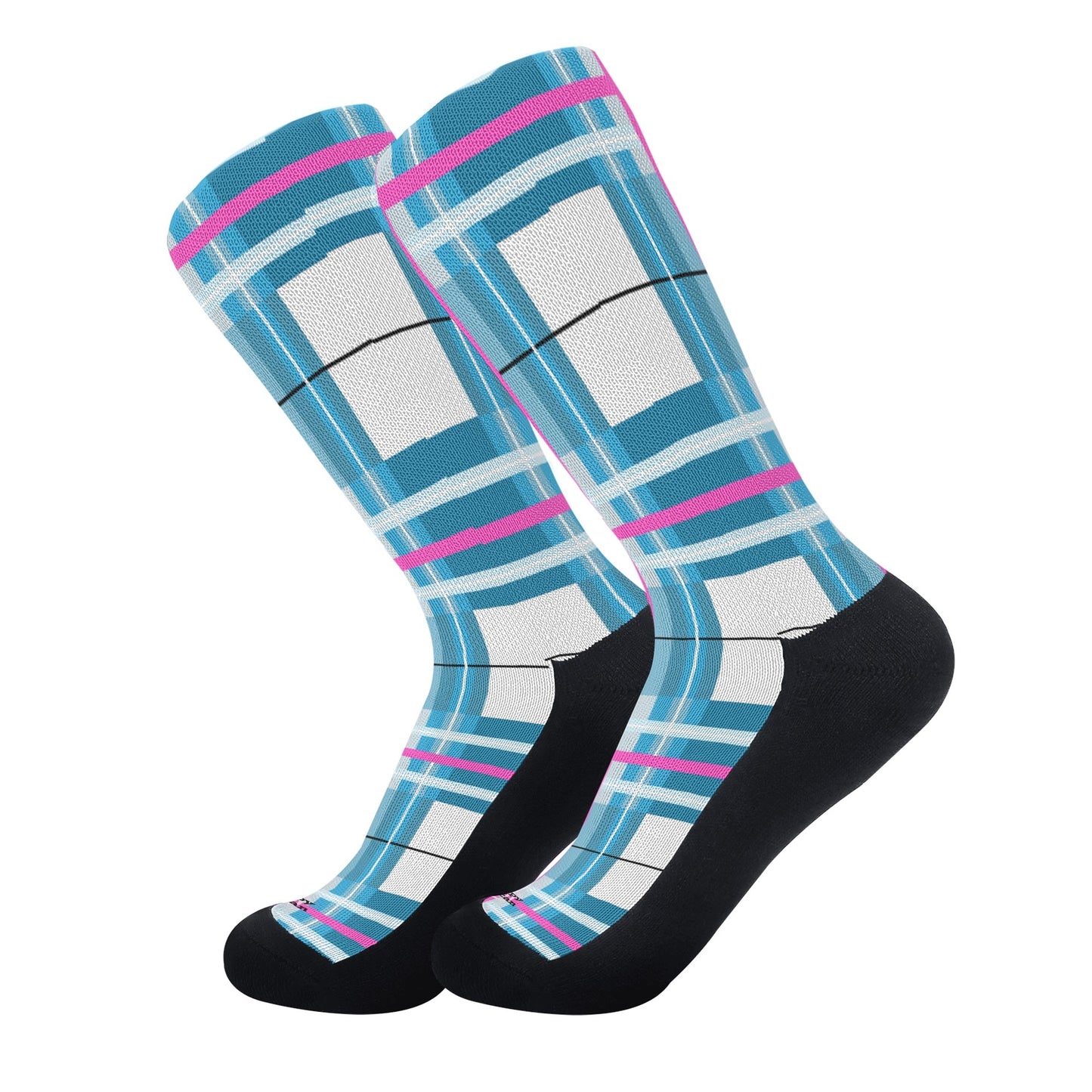 Happy Tartan Crew Socks - Free p&p Worldwide