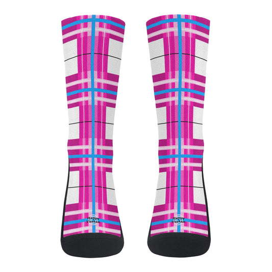 Happy Tartan Crew Socks - Free p&p Worldwide