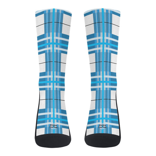 Happy Tartan Crew Socks - Free p&p Worldwide