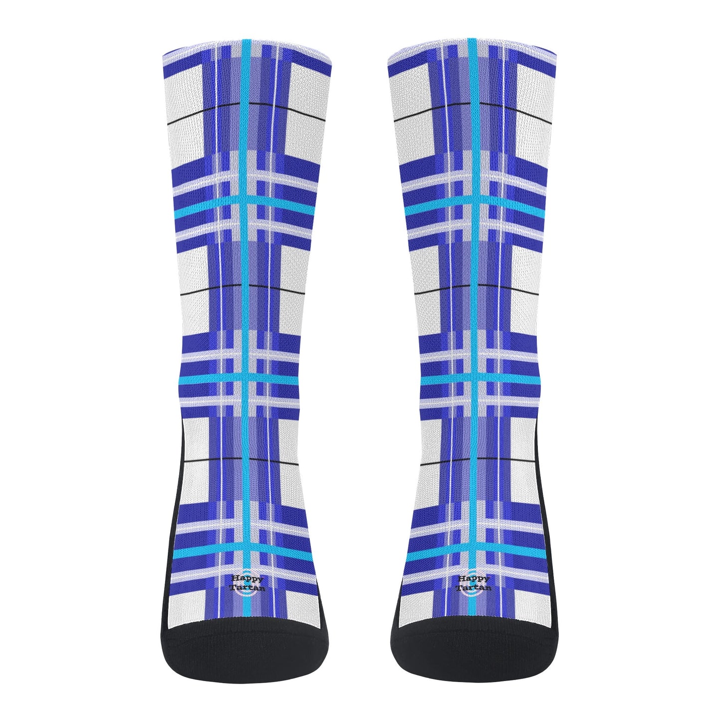 Happy Tartan Crew Socks - Free p&p Worldwide